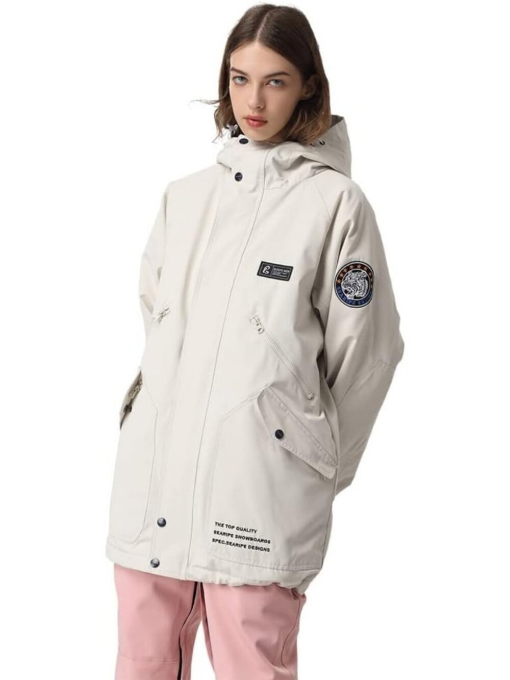 Waterproof Winter Ski Jacket for Women & Men | Hooded Snowboard Pullover Coat